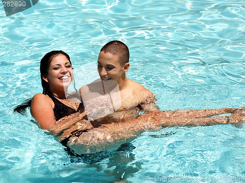 Image of Couple in the pool