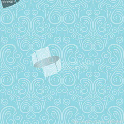 Image of Seamless vector ornament on a blue background