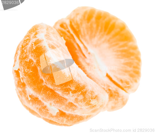 Image of Peeled Tasty Sweet Tangerine Orange Mandarin Fruit