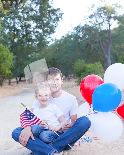 Image of family celebrating 4th of July