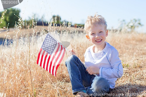 Image of boy celebrating 4th of July