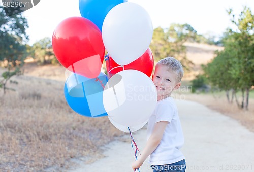 Image of boy celebrating 4th of July