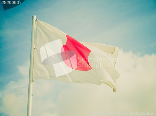 Image of Retro look Flag of Japan