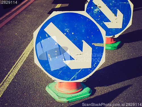 Image of Retro look Arrow sign