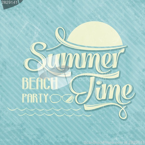Image of Calligraphic  Writing "Summer time - beach party"