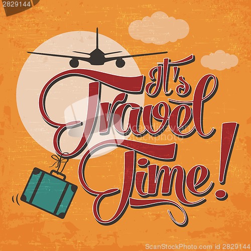 Image of Calligraphic  Writing "It's Travel Time"