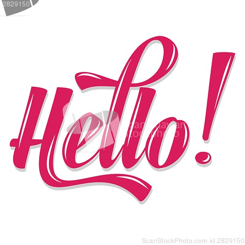 Image of Calligraphic  Writing "Hello"