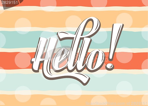 Image of Calligraphic  Writing "Hello"
