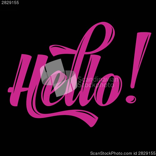 Image of Calligraphic  Writing "Hello"