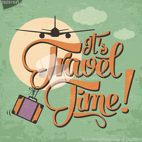 Image of Calligraphic  Writing "It's Travel Time"