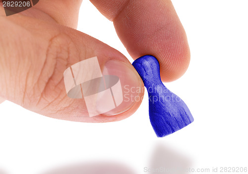 Image of Wooden pawn with a solid color painting