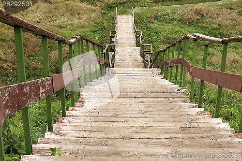 Image of steep stairs down