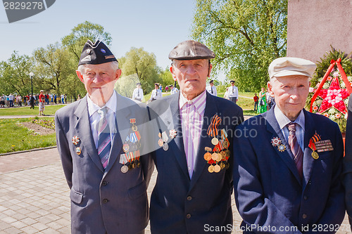 Image of Unidentified veterans during the celebration of Victory Day. GOM