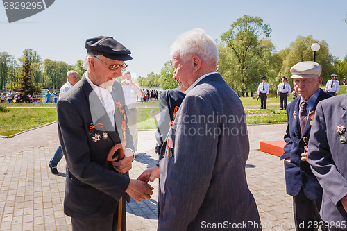 Image of Unidentified veterans during the celebration of Victory Day. GOM