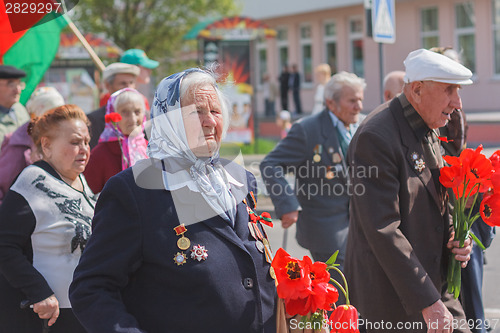 Image of Unidentified veterans during the celebration of Victory Day. MIN
