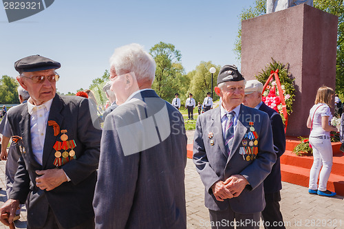 Image of Unidentified veterans during the celebration of Victory Day. GOM
