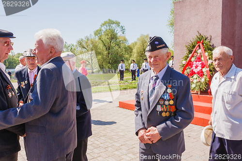 Image of Unidentified veterans during the celebration of Victory Day. GOM