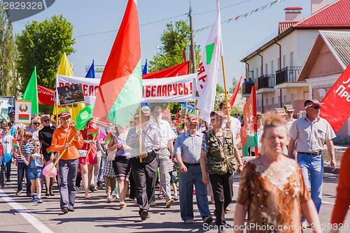 Image of Celebration of Victory Day. GOMEL, BELARUS - MAY 9: Celebration 