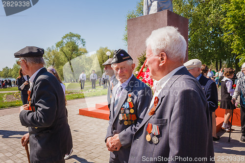 Image of Unidentified veterans during the celebration of Victory Day. GOM