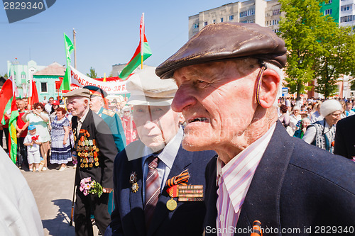 Image of Unidentified veterans during the celebration of Victory Day. GOM