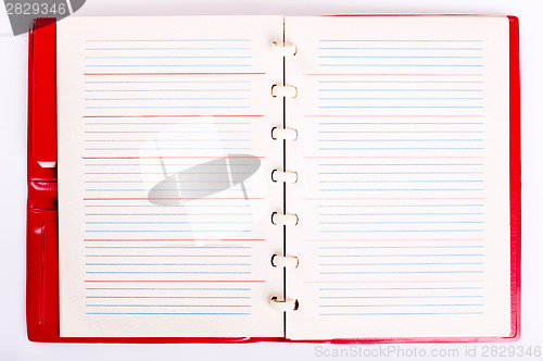 Image of Open Blank Page Notebook. Old Paper Notepad