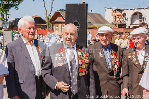 Image of Unidentified veterans during the celebration of Victory Day. GOM