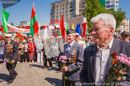 Image of Unidentified veterans during the celebration of Victory Day. GOM