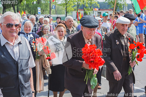 Image of Unidentified veterans during the celebration of Victory Day. MIN