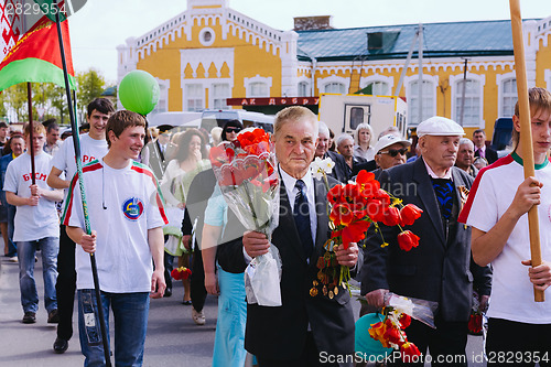 Image of Unidentified veterans during the celebration of Victory Day. MIN