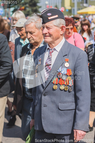 Image of Unidentified veterans during the celebration of Victory Day. MIN