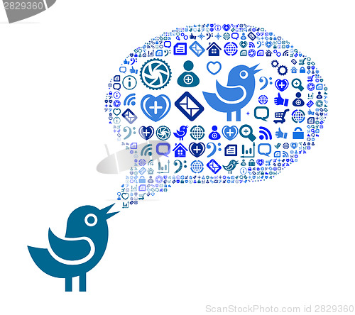 Image of Icon group as speech bubble cloud