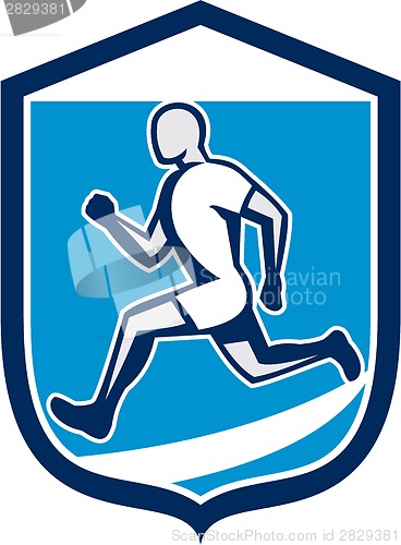 Image of Sprinter Runner Running Shield Retro