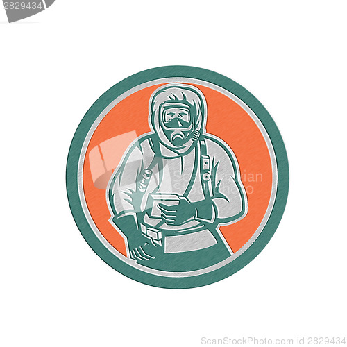 Image of Metallic Hazchem Worker Circle Retro