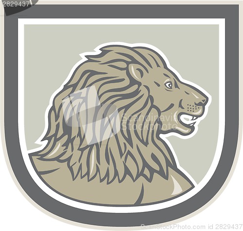 Image of Lion Big Cat Head Side Shield