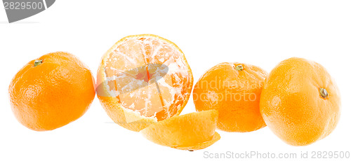 Image of Peeled Tasty Sweet Tangerine Orange Mandarin Fruit