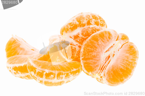 Image of Peeled Tasty Sweet Tangerine Orange Mandarin Fruit