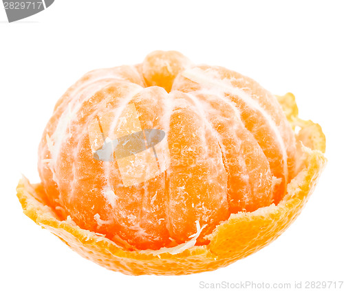 Image of Peeled Tasty Sweet Tangerine Orange Mandarin Fruit