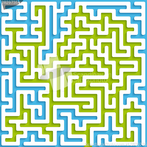 Image of Maze blue and green