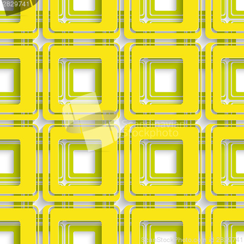 Image of Yellow and Green square abstract