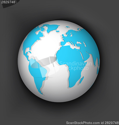 Image of White globe vector