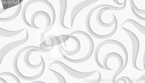 Image of Seamless white simple floral