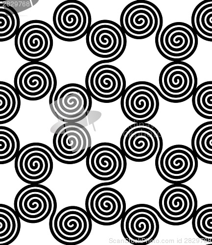 Image of Spiral black and white seamless background