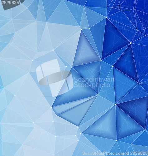 Image of Blue polygonal abstract backdrop