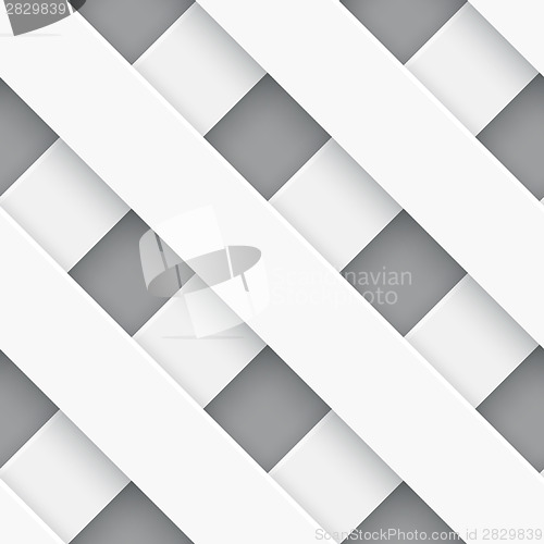 Image of Seamless white fence on gray