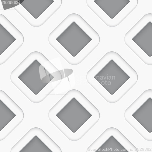 Image of Seamless white diagonal double square
