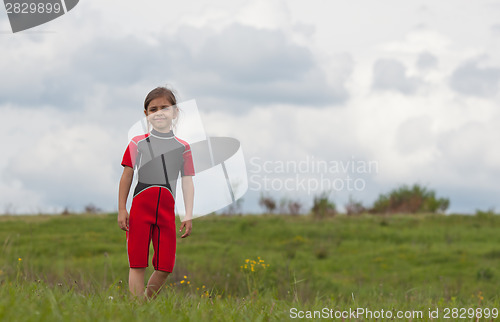 Image of Portrait of little surfer