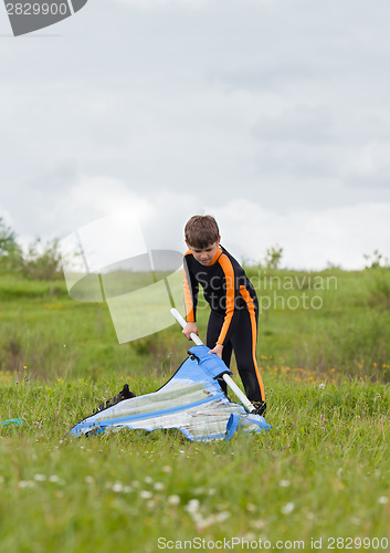 Image of Young surfer