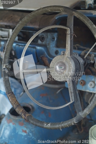 Image of Battered steering wheel