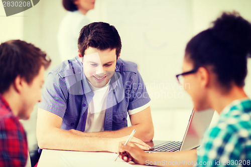 Image of group of students studying at school