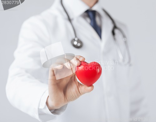 Image of man hands with heart